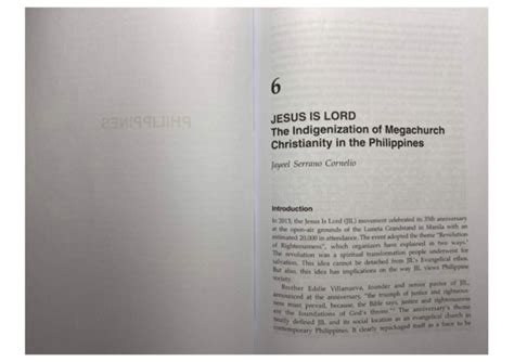 The indigenisation of megachurch Christianity: Jesus is Lord in .